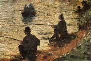 Georges Seurat Fisherman France oil painting artist